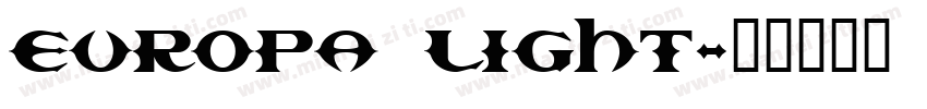 Europa  Light字体转换